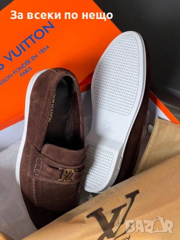 Louis Vuitton Мъжки Ежедневни Обувки Естествена кожа Луис Витон - Налични Различни Цветове Код E1278, снимка 4 - Ежедневни обувки - 53756265