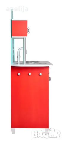 Дървена детска кухня червена, снимка 5 - Образователни игри - 47843897