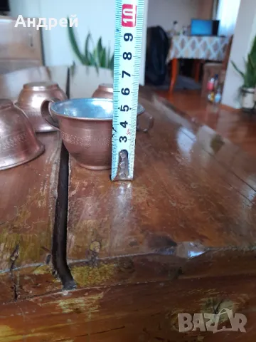 Стари медни, бакърени чаши, снимка 5 - Други ценни предмети - 48996174