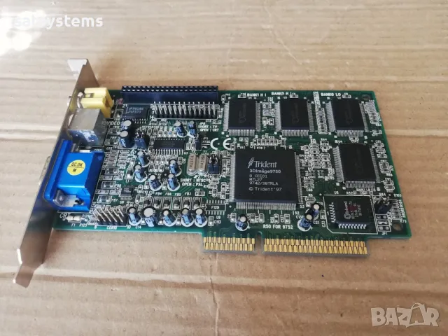 Видео карта Trident SP-9750AT REV.B 4MB AGP, снимка 5 - Видеокарти - 47929802