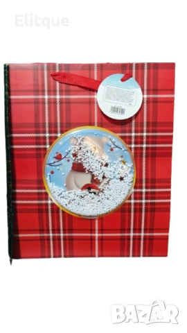 Коледна подаръчна чанта със снежна топка, снимка 4 - Други стоки за дома - 52831172