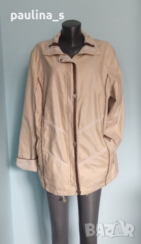 Уникално преходно яке тип парка в блед змийски принт "Frandsen" micro / голям размер 