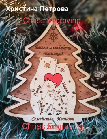 Персонални коледни играчки за елха