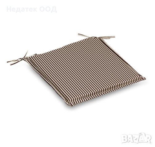 Възглавница за стол, 41x41 см, Бежово/ кафяво/ райе