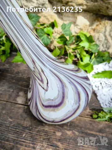 Ваза Мурано 30см, снимка 5 - Антикварни и старинни предмети - 50186603