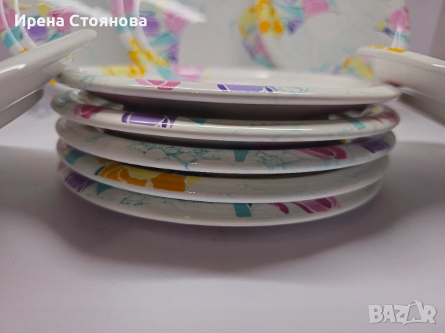 10 чинии за десерт Waechtersbach W. Germany, производство от 80-те години на Isola Bella, снимка 10 - Чинии - 53390563