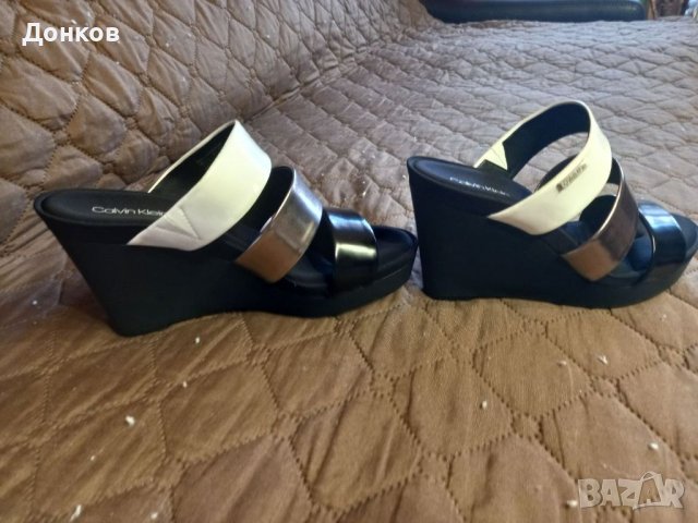 Продавам дамски чехли Calvin Klein, снимка 7 - Чехли - 41624776