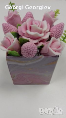 Подаръци от ароматен глицеринов сапун , снимка 11 - Изкуствени цветя - 39733731