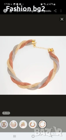 Колие с обеци комплект, снимка 3 - Колиета, медальони, синджири - 53333633