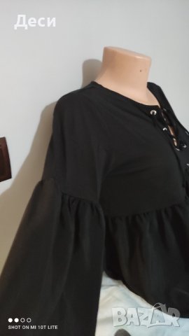 РАЗПРОДАЖБА черна красива блузка на H&M, снимка 11 - Ризи - 38709010
