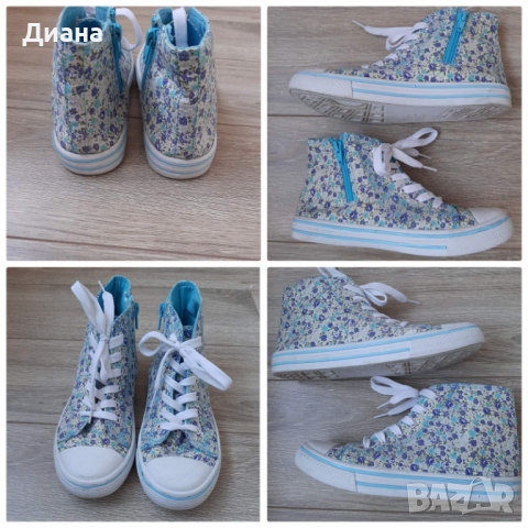 Нежни пролетно-летни флорални кецове, номер 36 (стелка 21,5 см)