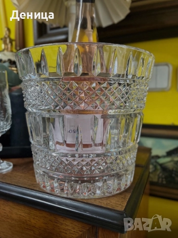 Масивна шампаниера от кристал⚜️ Тежка, блестяща,, снимка 10 - Други - 52182632