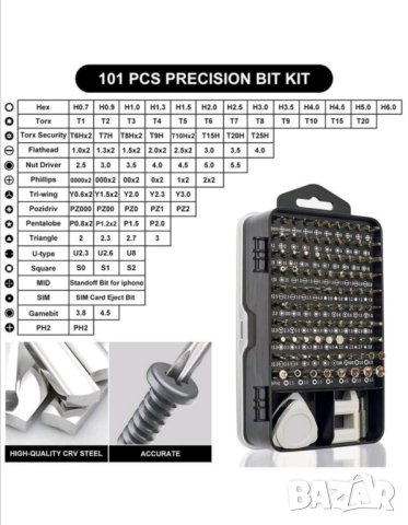 Комплект 115 части магнитни отверки с битове и инструменти , снимка 6 - Отвертки - 42177164