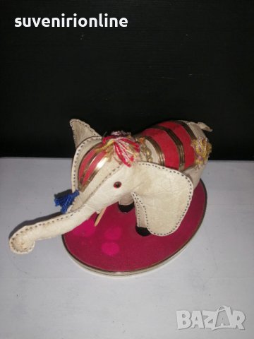 Сувенир слон от кожа, снимка 3 - Статуетки - 40191987