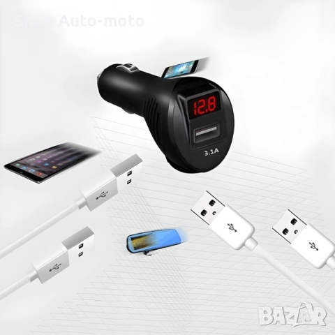 Разклонител за запалка Automat-2 гнезда, USB, Волтметър, 12-24V, снимка 2 - Аксесоари и консумативи - 53573141