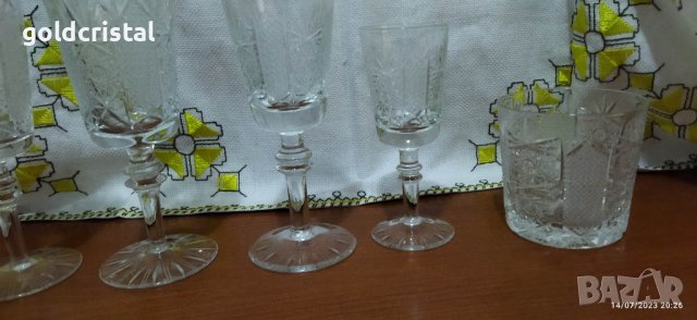 Кристални чаши серия Ропотамо , снимка 6 - Антикварни и старинни предмети - 41646708