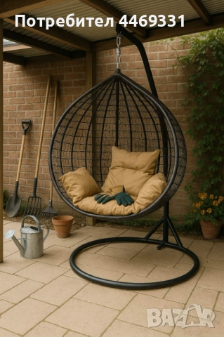 Градинска висяща люлка тип гнездо,яйце–Промоция!, снимка 5 - Възглавници - 52373539