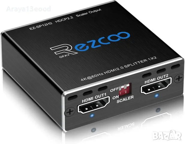 HDMI Splitter 1 към 2 изхода, 4K 60Hz HDR, Dolby Vision и Dolby Atmos