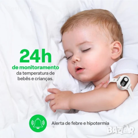 Многофункционален Bluetooth бебешки ,детски термометър-24-часово наблюдение, снимка 2 - Други - 51217921