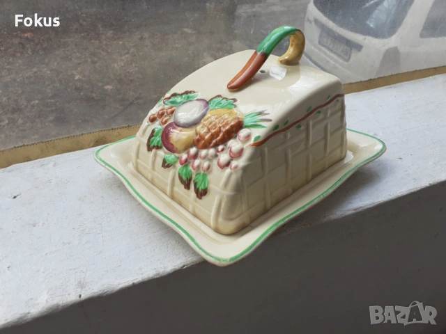 Порцеланов съд за масло Staffordshire England порцелан, снимка 6 - Антикварни и старинни предмети - 53436209