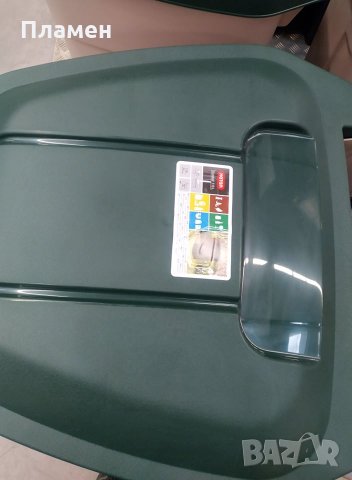 Боклукчийска кофа, контейнер за смет отпадъци с капак и колелца56 x 52 x 88, 110 литра , снимка 6 - Други стоки за дома - 35815684