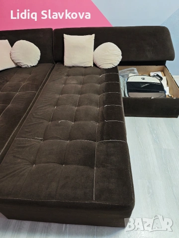 Ъглов диван с функция за сън , снимка 5 - Дивани и мека мебел - 53377796