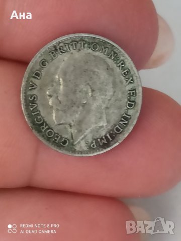 3 пенса 1921 г сребро Великобритания 