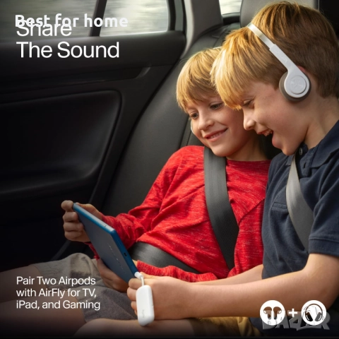 Twelve South AirFly Pro Безжичен Bluetooth адаптер за предавател/приемник за 2 слушалки, снимка 6 - Други - 52479953