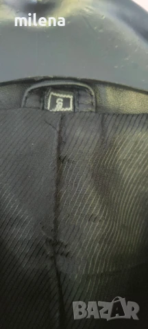 Черно кожено яке, снимка 3 - Якета - 51086007