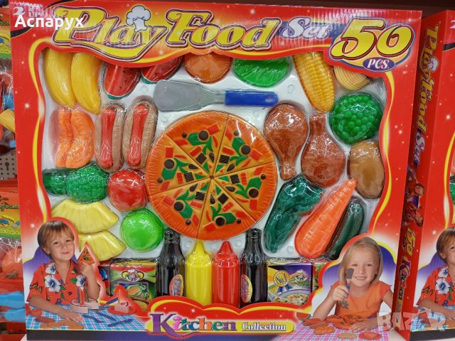 Детска игра комплект за хранене Пица 50 бр., снимка 2 - Игри и пъзели - 35909921