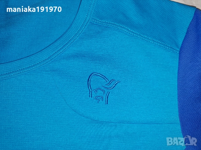 Norrona W Fjora Equalizer Lightweight Long Sleeve Caribbean Blue  (L) дамска спортна блуза , снимка 3 - Спортни екипи - 51858546