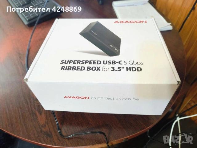 Външен хард диск 22TB 7200RPM WD + USB-C кутия AXAGON | Гаранция 2028 | НОВ!!!, снимка 2 - Външни хард дискове - 53463981