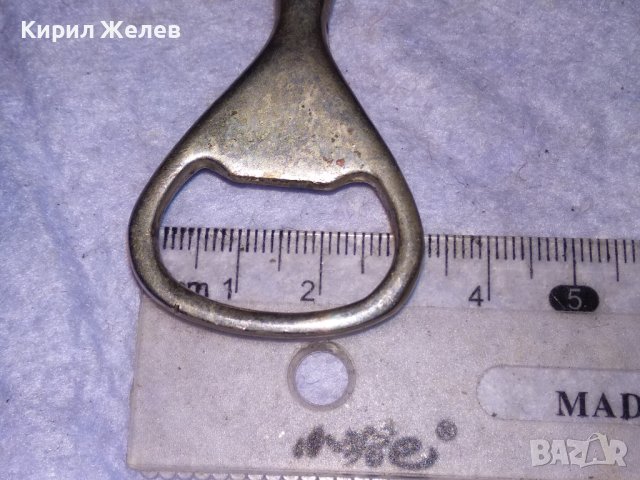 РЯДКА КОЛЕКЦИОНЕРСКА СРЕБРИСТА БРОНЗОВА ФИГУРАЛНА ВИНТИДЖ АРТ ОТВАРАЧКА - КОСТЕНУРКА 38412, снимка 7 - Прибори за хранене, готвене и сервиране - 41398968