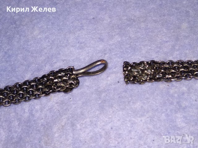 СТАРО РЕТРО ГОТИК АРТ КОЛИЕ ЧОКЪР посребрена благородна стомана с ВЕНЕЦИАНСКО СТЪКЛО МУРАНО 38661, снимка 6 - Антикварни и старинни предмети - 41682298