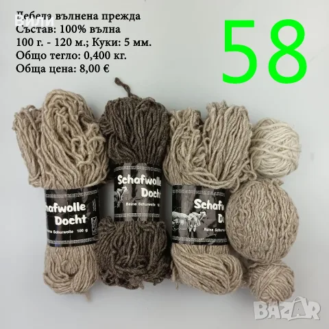 Евтини прежди в малки количества - нови и остатъци, снимка 4 - Други - 52029828
