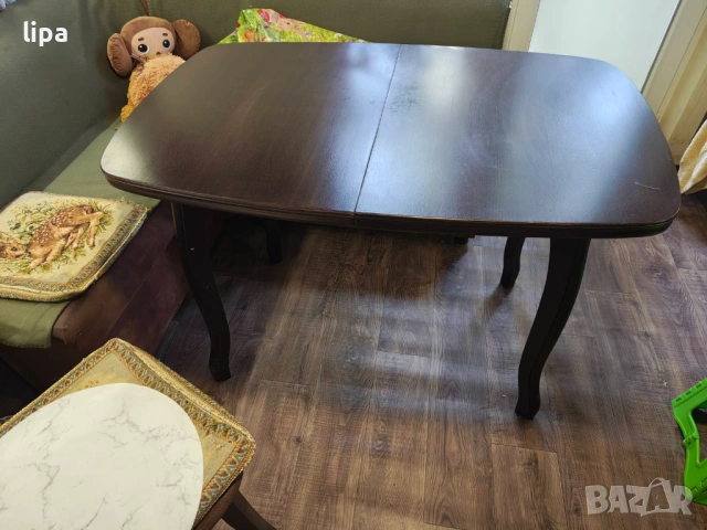 Трапезна кухненска разтегаема маса 140/70 венге, снимка 2 - Маси - 53786125