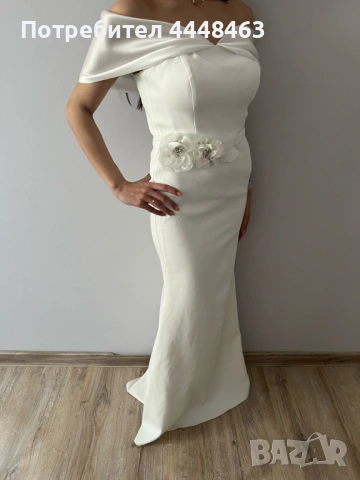 Бяла официална рокля, снимка 3 - Рокли - 53509424