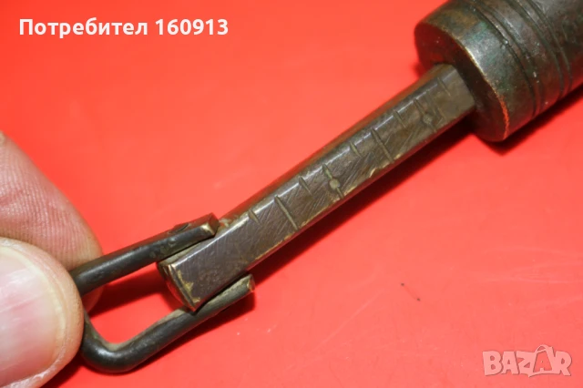 Османски балкански дозатор за барут за кремъчни капсулни пушки пищови., снимка 9 - Колекции - 51121510