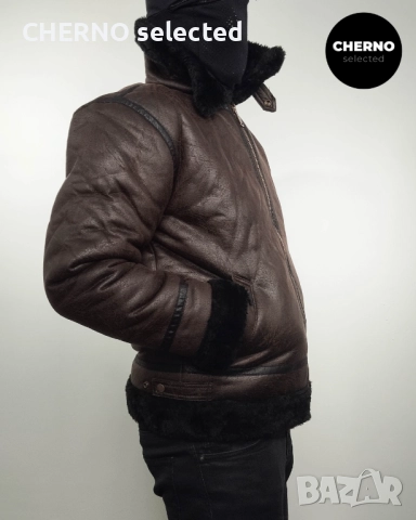 Бомбър яке от еко кожа ALPHA INDUSTRIES B3 Faux Leather bomber jacket – L – Ново с етикети, снимка 4 - Якета - 52850676