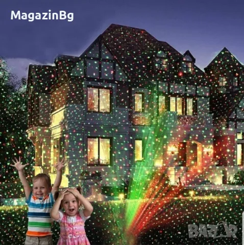 LED Лазерен Прожектор за Коледа Украса Star Shower Led Лазер Фенер , снимка 3 - Други - 47876070