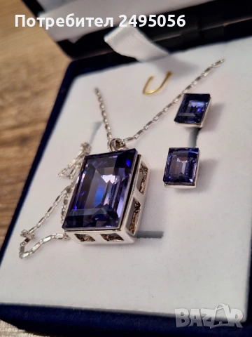 Елегантен сребърен комплект бижута