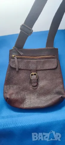 Винтидж мъжка чанта през рамо естествена кожа