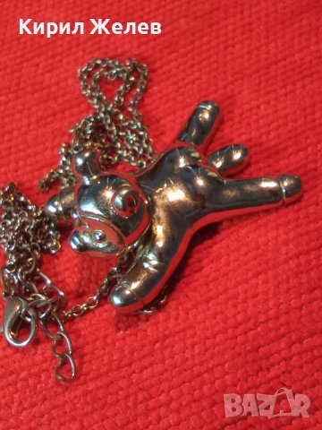 НИКЕЛИРАНА СРЕБРИСТА ФИГУРКА - МОДЕН МЕДАЛЬОН със СИНДЖИРЧЕ АРТ ВИСУЛКА 3064 