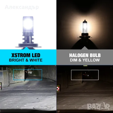 Супер ярки ЛЕД крушки XSTORM H7 LED 60W 20000LM 6500K 12V без грешки!, снимка 5 - Части - 48300090