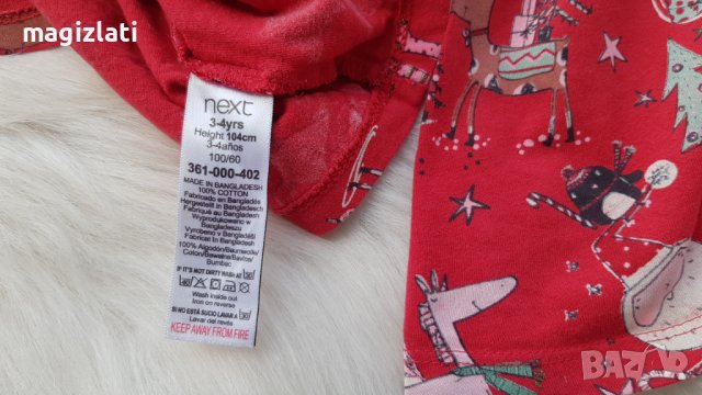 Коледна рокля Next 3-4 години, снимка 4 - Детски рокли и поли - 42220297
