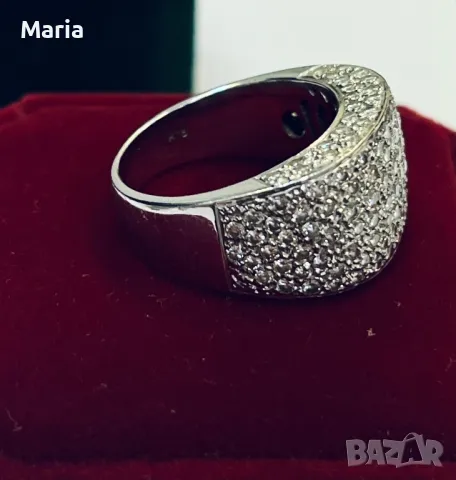 Дамски пръстен бяло злато и брилянти, снимка 9 - Пръстени - 49970848