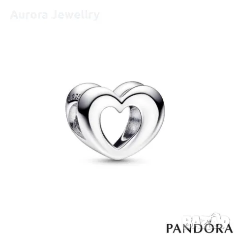 Pandora талисман ''Open heart sterling silver'', снимка 2 - Гривни - 48620938