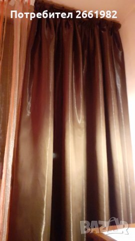 Уникална кафява сатенирана завеса - 2.60 широчина/2.05 височина- чисто нова, снимка 3 - Пердета и завеси - 34529674