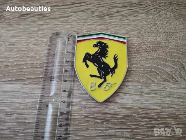 Scuderia Ferrari жълта емблема , снимка 2 - Аксесоари и консумативи - 52360451