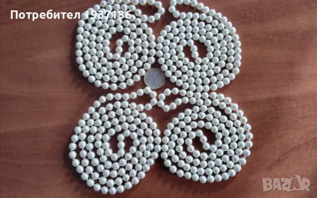 4 броя перлени гердани дължина 102 см всеки от тях, снимка 3 - Колиета, медальони, синджири - 47332767